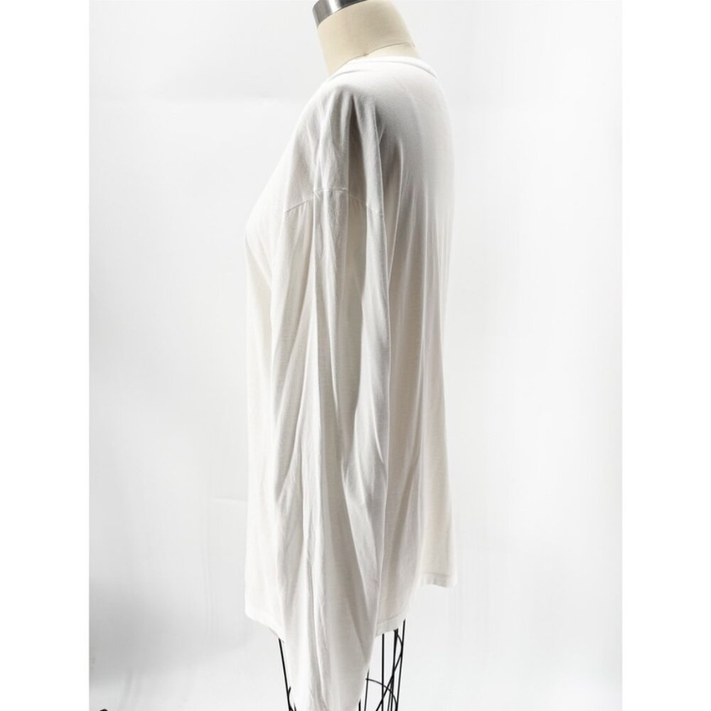 James Perse Vintage Boxy Tee White Long Sleeve Cotton Womens 3/L - Picture 6 of 10